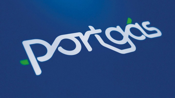 Logo da Portgás como fundo